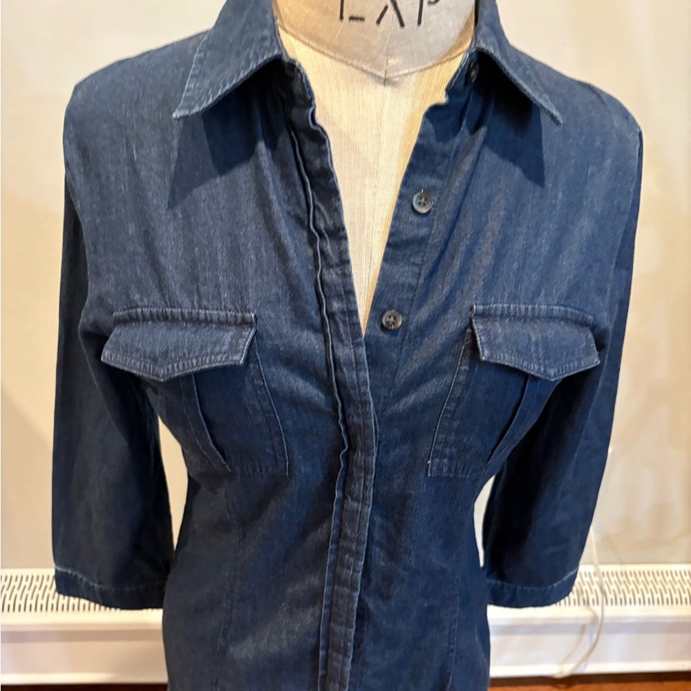 LOFT Denim Shirt Dress - Picture 5 of 7
